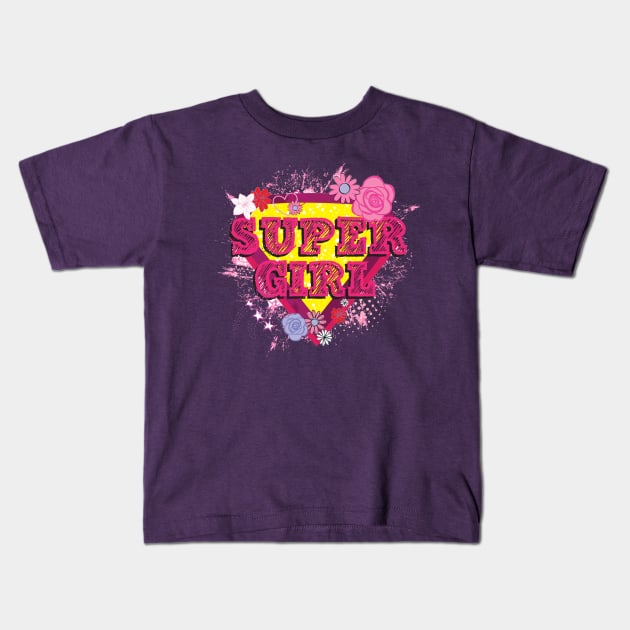 Super Girl Kids T-Shirt by stark.shop